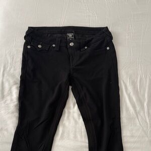 True Religion Black Straight Leg Jeans